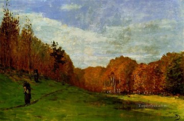 クロード・モネ Painting - フォンテーヌブローの森の木こりたち クロード・モネ